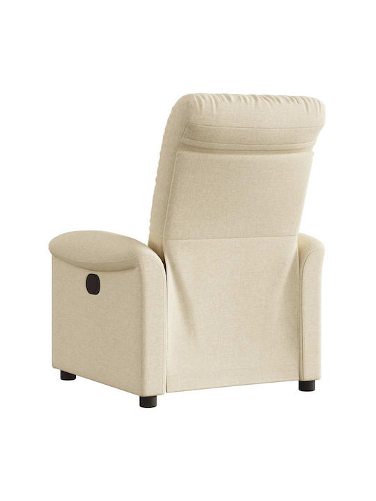 Relaxsessel mit Fußhocker Cream 77x91.5x96cm