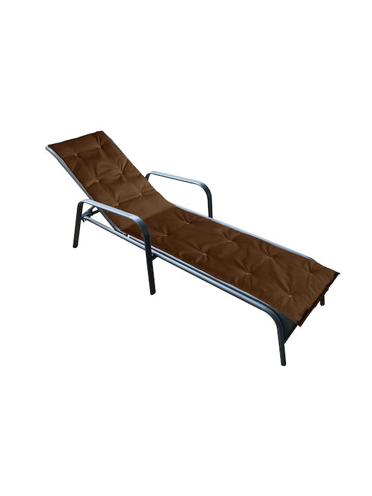 Alcam Αδιάβροχο Μαξιλάρι Ξαπλώστρας με Πλάτη Brown 50x195εκ.