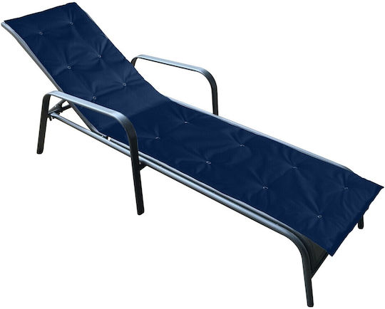 Alcam Αδιάβροχο Μαξιλάρι Ξαπλώστρας με Πλάτη Blue 50x195εκ.