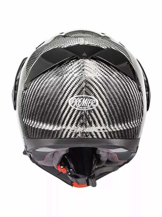 Premier Land Cruiser Carbon Motorcycle Helmet Flip-Up ECE 22.06 with Pinlock