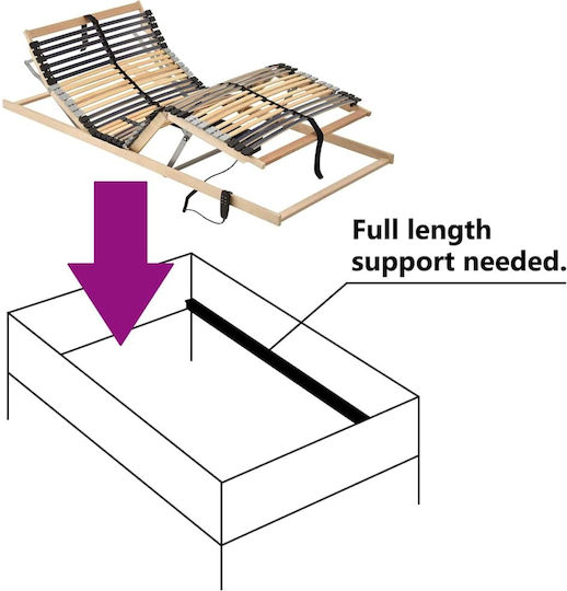 Ergonomischer Rahmen für Einzelbett 70x190cm