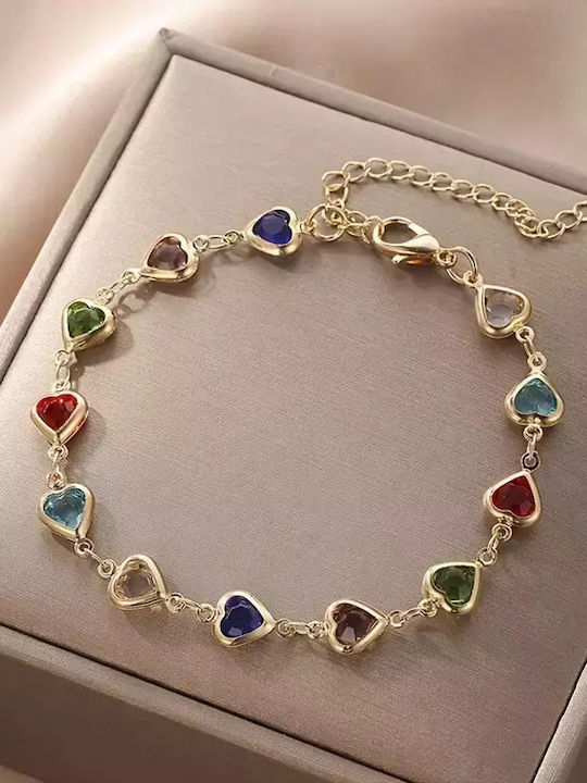 Damen Armband mit Design Herz mit Perlen