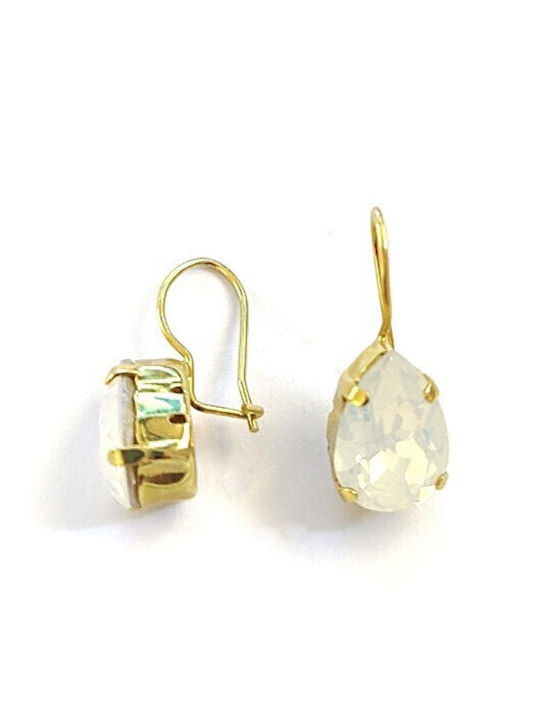 Loua Jewels Σκουλαρίκια Κρεμαστά Επιχρυσωμένα με Πέτρες