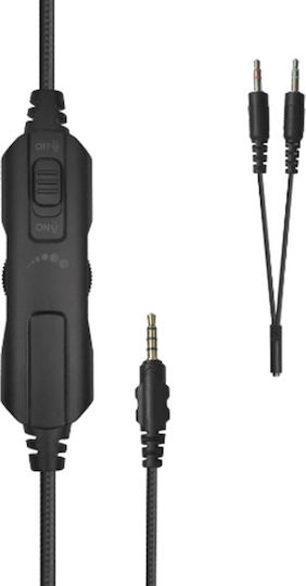 White Shark GH-2540 Over Ear Gaming Headset με σύνδεση 2x3.5mm Elephant Red for PC / PS4 / PS5