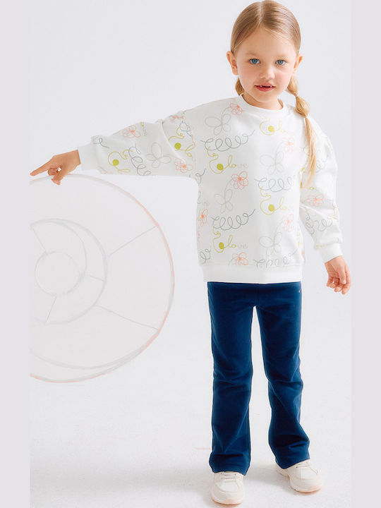 Kinder-Set mit Leggings Winter 2Stück Ecru