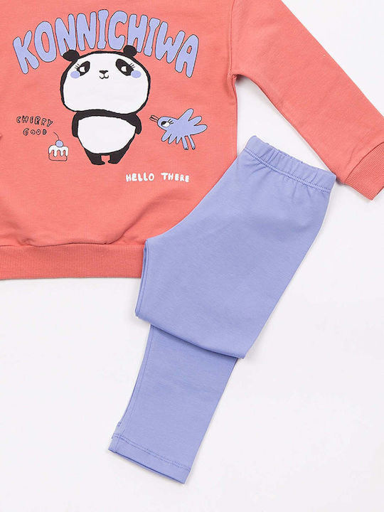 Kids' Set with Leggings Winter 2pcs Salmon