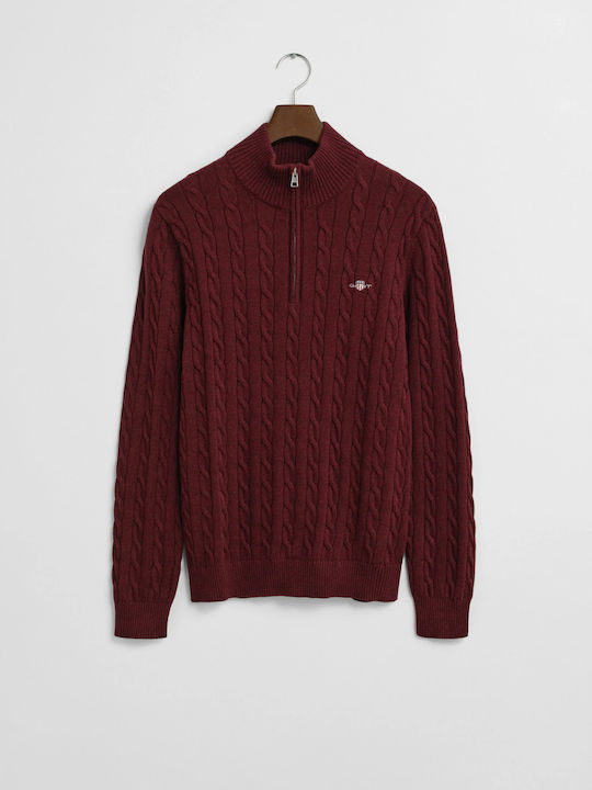Long Sleeve Bordeaux Melange Sweater