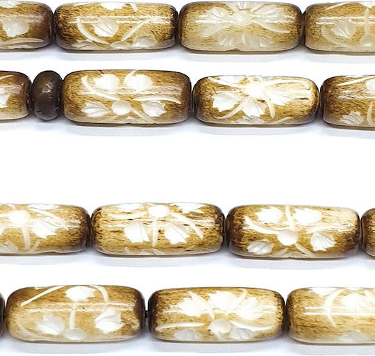 Roloi Komboloi Camel Bone Worry Beads with 33 Beads Multicolour 46cm