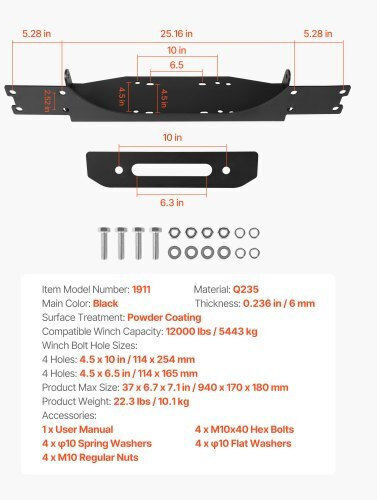 Vevor 4x4 Car Bull Bar for Jeep Wrangler
