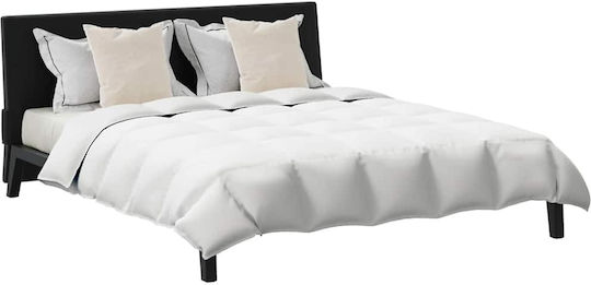 vidaXL Комплект Пухено Куинсайз 240x200бр Бял 3бр