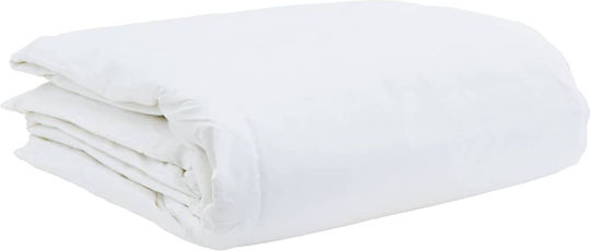 vidaXL Duvet Set Queen 240x220cm White 3pcs