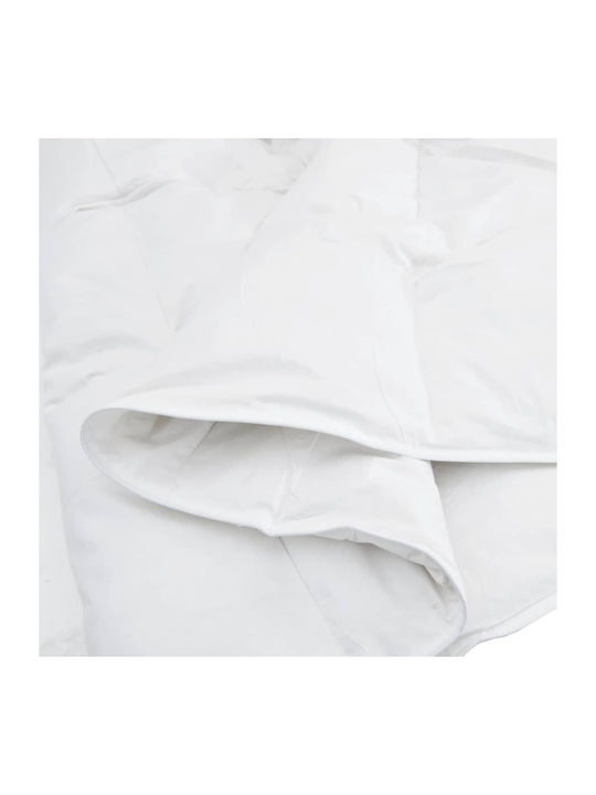 vidaXL Set Pilotă Super Dublu De Puf 240x200cm Alb 3buc