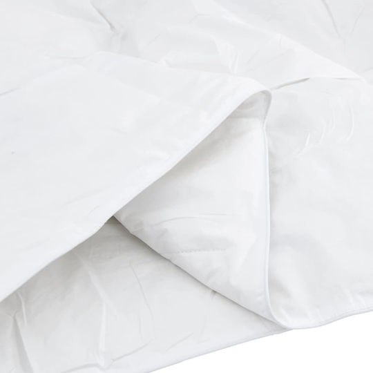 vidaXL Σετ Πάπλωμα Μονό Πουπουλένιο 155x220εκ. Λευκό 2τμχ