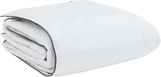 vidaXL Set Pilotă Single De Puf 140x200cm Alb 2buc