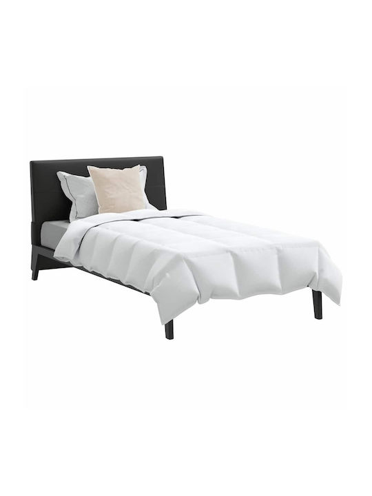vidaXL Set Pilotă Single De Puf 135x200cm Alb 2buc