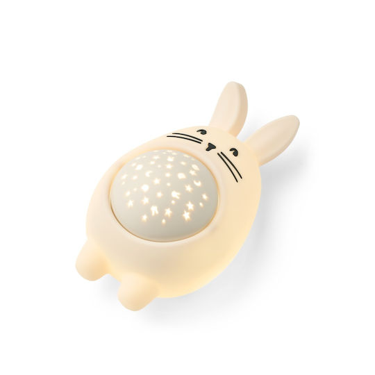 Liewood Led Kids Table Lamp Projector Manual Rabbit White 18.2x10.5cm