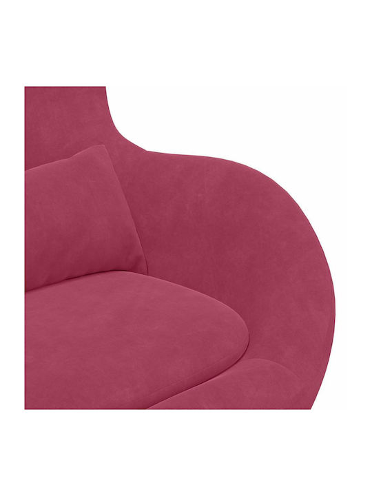 Relaxsessel Friseurwaschbecken Drehbar Samt Wine Red 63x73x90cm