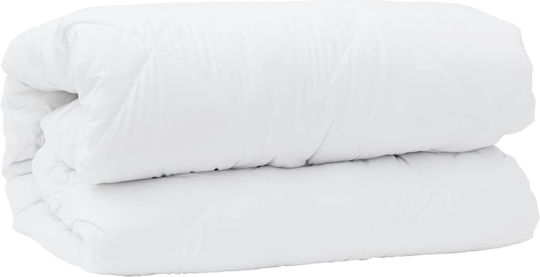 vidaXL Σετ Πάπλωμα Διπλό με Γέμιση Microfiber 200x220εκ. Λευκό 3τμχ