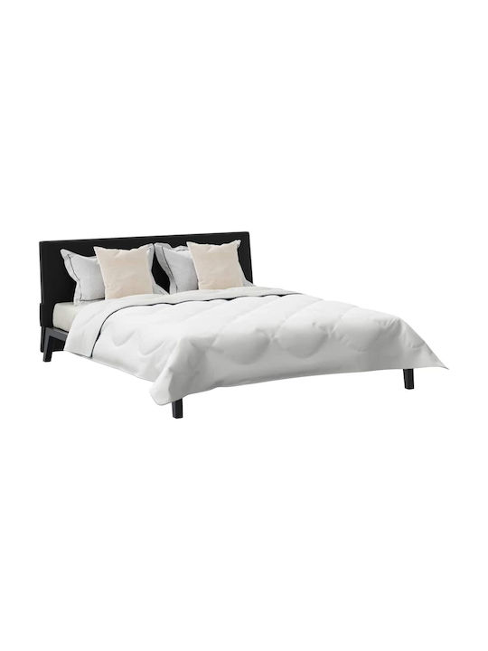 vidaXL Σετ Πάπλωμα Διπλό με Γέμιση Microfiber 200x220εκ. Λευκό 3τμχ