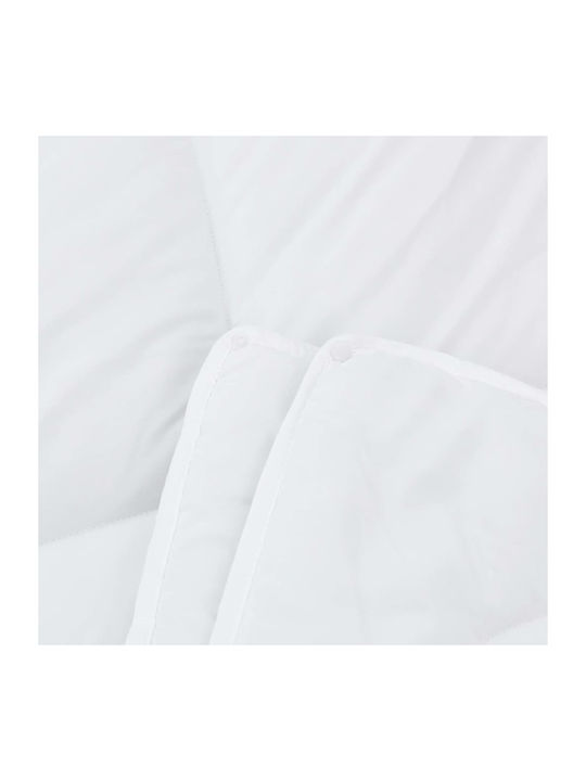 vidaXL Duvet Set Double with Microfiber Filling 200x220cm White 3pcs