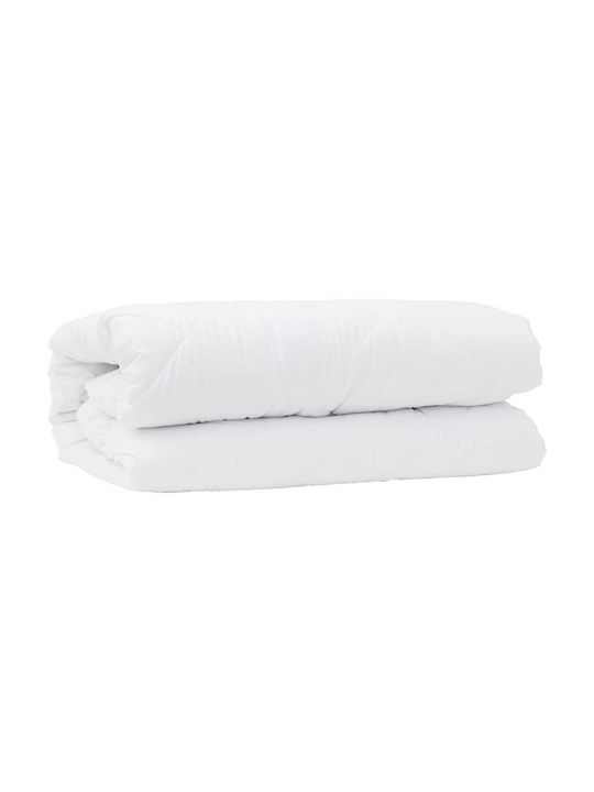 vidaXL Σετ Πάπλωμα Μονό με Γέμιση Microfiber 155x220εκ. Λευκό 2τμχ