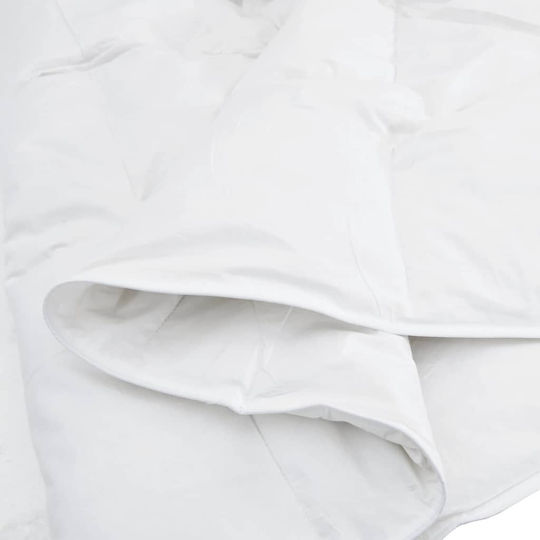 vidaXL Set Pilotă Super Dublu De Puf 240x220cm Alb 3buc