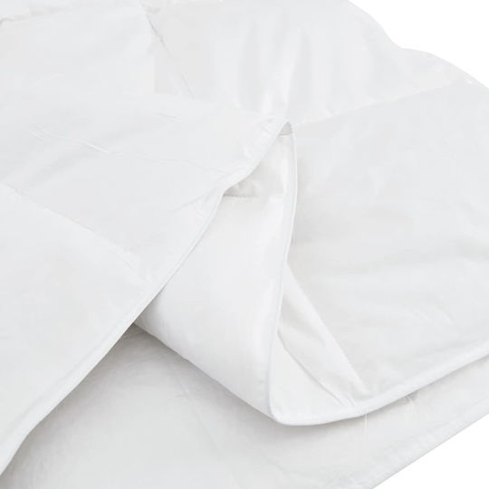 vidaXL Set Pilotă Super Dublu De Puf 240x220cm Alb 3buc