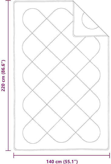 vidaXL Bettdecken-Set Einzelbett mit Microfiber-Füllung 140x220cm White 2Stück
