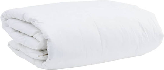 vidaXL Set Pilotă Single De Puf 140x220cm Alb 2buc
