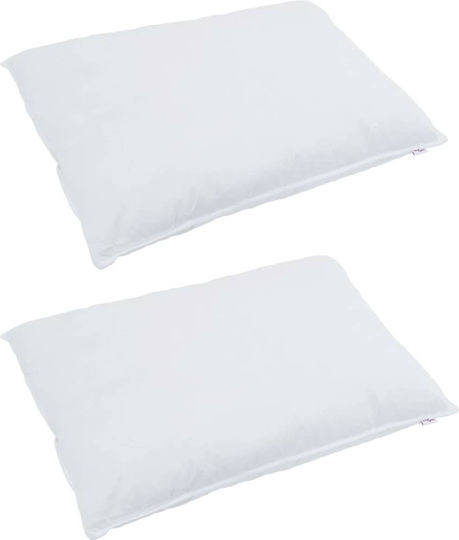 vidaXL Set Pilotă Dublu De Puf 200x200cm Alb 3buc