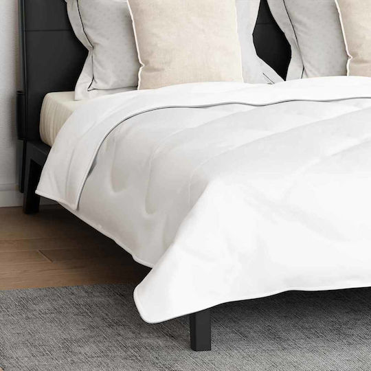 vidaXL Duvet Set Double with Microfiber Filling 200x200cm White 3pcs