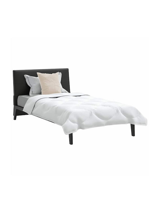vidaXL Σετ Πάπλωμα Μονό με Γέμιση Microfiber 155x200εκ. Λευκό 2τμχ