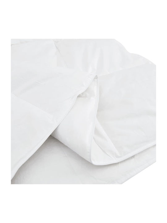 vidaXL Duvet Set Queen Down 220x260cm White 3pcs
