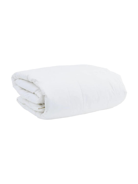 vidaXL Set Pilotă Dublu De Puf 200x220cm Alb 3buc
