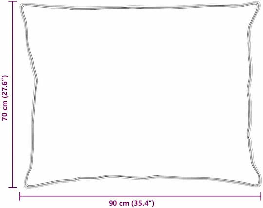 vidaXL Σετ Πάπλωμα Διπλό Πουπουλένιο 200x220εκ. Λευκό 3τμχ