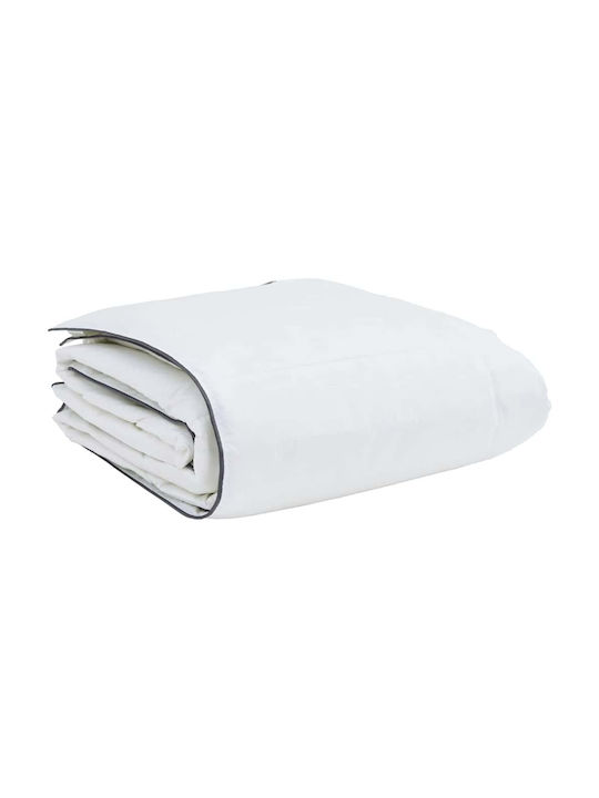 vidaXL Set Pilotă Single De Puf 135x220cm Alb 2buc