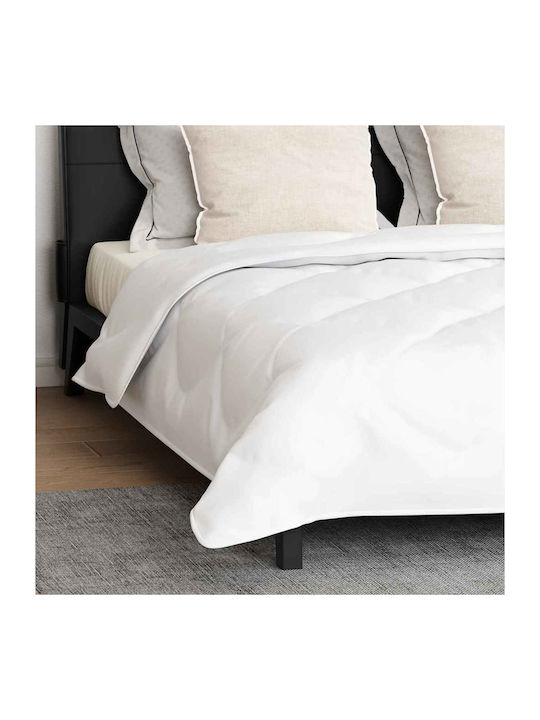 vidaXL Duvet Set Double with Microfiber Filling 200x220cm White 3pcs