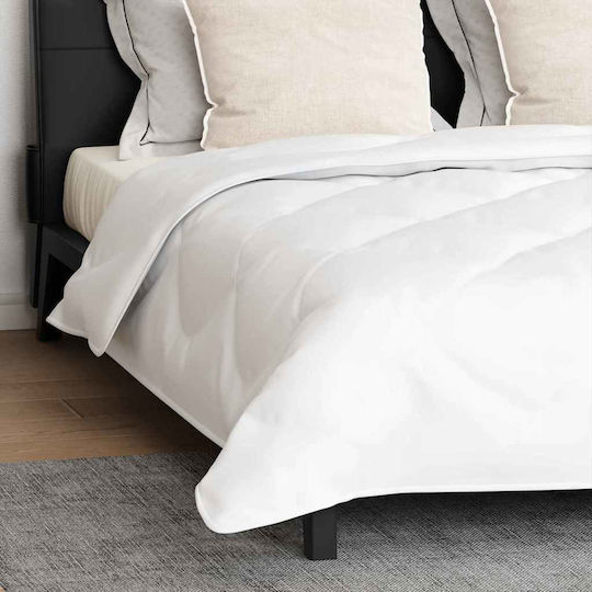 vidaXL Bettdecken-Set Doppelbett mit Microfiber-Füllung 200x220cm White 3Stück
