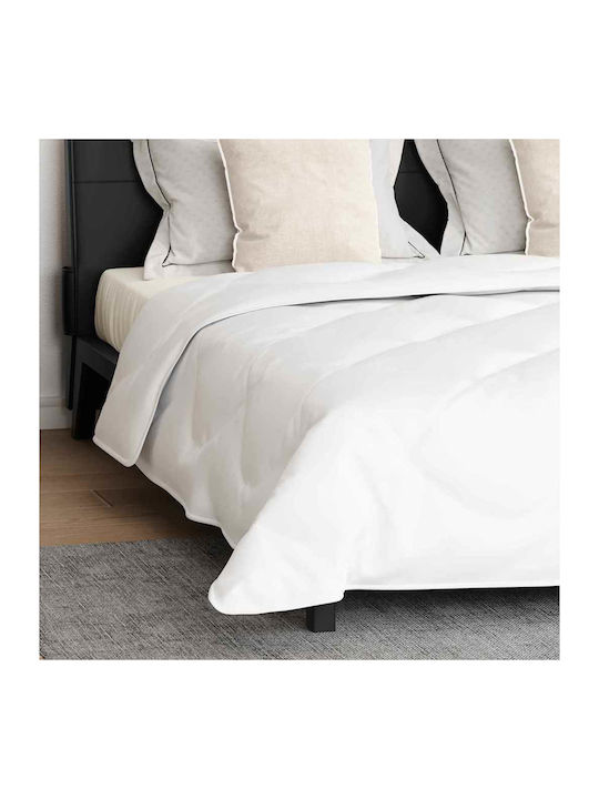 vidaXL Duvet Set Double with Microfiber Filling 200x200cm White 3pcs