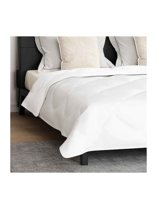 vidaXL Duvet Set Double with Microfiber Filling 200x200cm White 3pcs