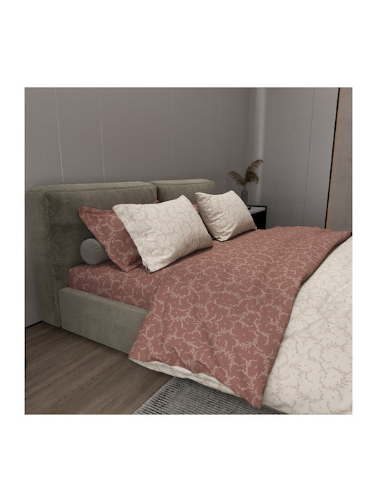 Charalambidis Textiles Sheet Super-Double with Elastic 160x260cm. Salonica Red