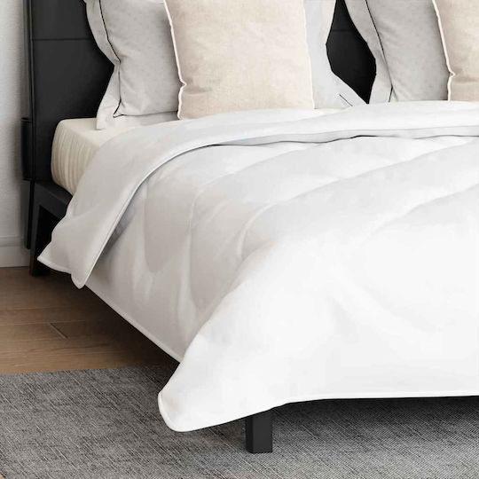 vidaXL Duvet Set Double with Microfiber Filling 200x220cm White 3pcs