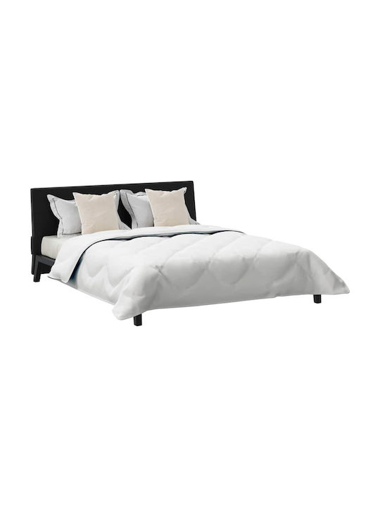 vidaXL Duvet Set Queen with Microfiber Filling 240x220cm White 3pcs