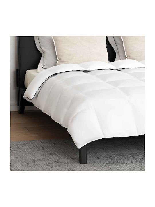 vidaXL Duvet Set Double with Microfiber Filling 200x220cm White 3pcs