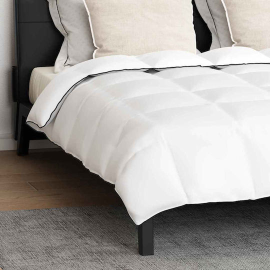vidaXL Bettdecken-Set Doppelbett mit Microfiber-Füllung 200x220cm White 3Stück