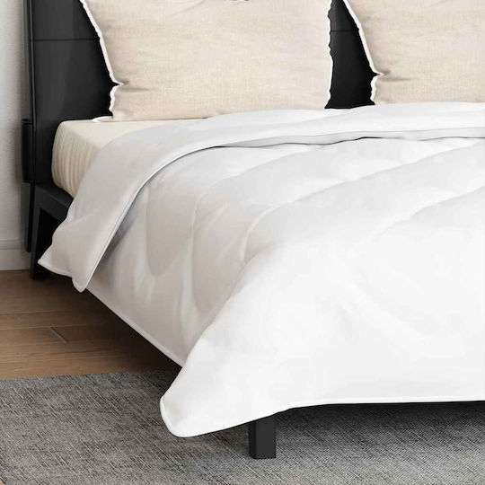 vidaXL Комплект Пухено Куинсайз с Пълнеж Microfiber 220x260бр Бял 3бр