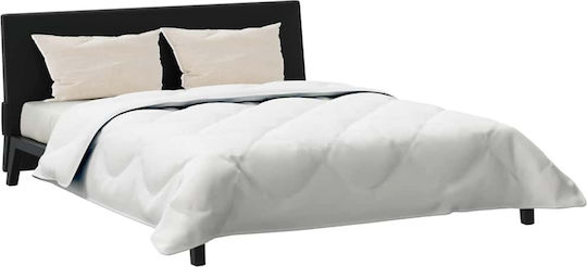 vidaXL Комплект Пухено Куинсайз с Пълнеж Microfiber 220x260бр Бял 3бр