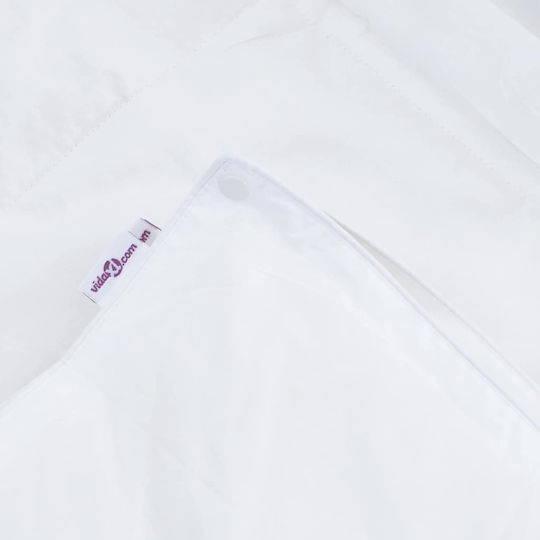 vidaXL Комплект Пухено Куинсайз с Пълнеж Microfiber 240x220бр Бял 3бр
