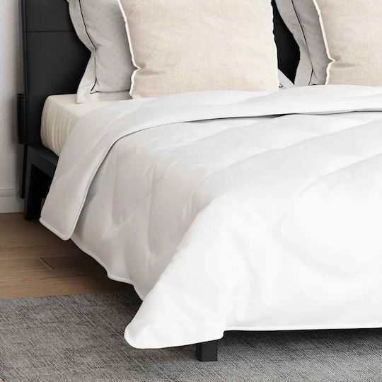 vidaXL Bettdecken-Set Großes Doppelbett mit Microfiber-Füllung 220x260cm White 3Stück