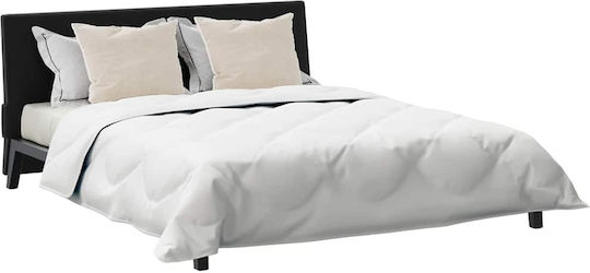 vidaXL Bettdecken-Set Großes Doppelbett mit Microfiber-Füllung 220x260cm White 3Stück